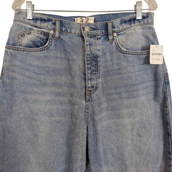 We The Free Women's Comfortable CRVY buttonfly high rise Jeans raw hem size 32 - Picture 3 of 16